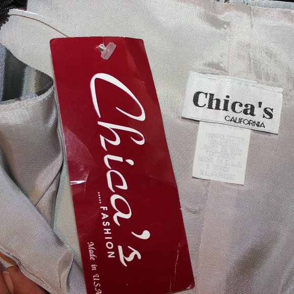 NWT "CHICA'S" GRAY SATIN BUSTIER SZ XL - Picture 6 of 9